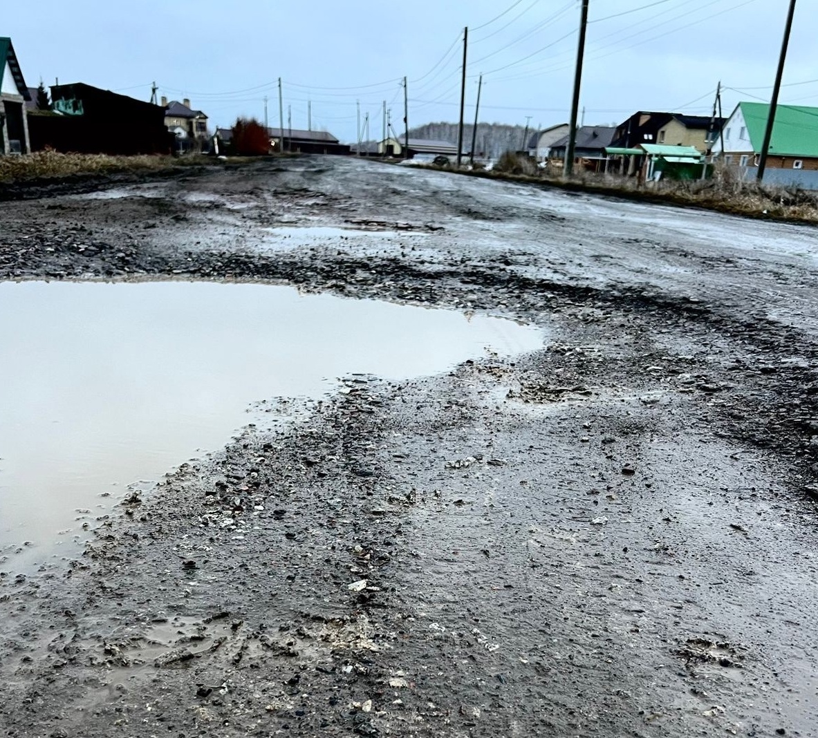 В деревне под Омском разрушается дорога | Общество